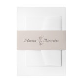 Personalisierte Boho-neutrale Wildblumen Hochzeit Einladungsbanderole (Vorderseite Beispiel)