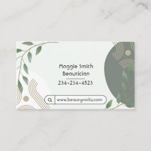 Personalisierte Boho Pflanze Business Card Visitenkarte