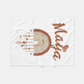 Personalisierte Boho-Regenbogen-Babydecke mit indi Fleecedecke (Vorderseite (Horizontal))