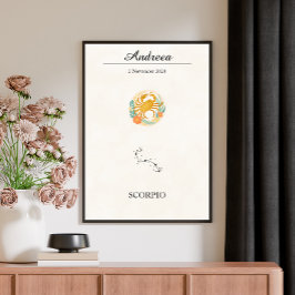 Personalisierte Boho-Skorpion-Sternbild-Konstellat Poster