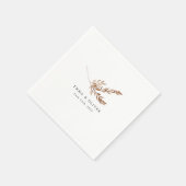 Personalisierte Boho-Terrakotta-Botanical-Hochzeit Serviette (Ecke)