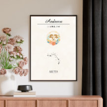 Personalisierte Boho-Widder-Sternbild-Konstellatio