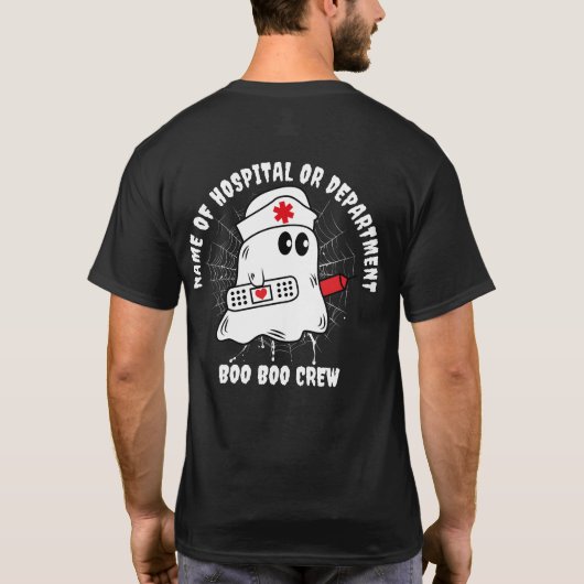 Personalisierte Boo-Boo-Crew für Krankenschwestern T-Shirt (Rückseite)