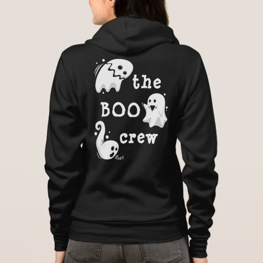 Personalisierte Boo-Crew-Geister | Halloween Hoodie (Rückseite)