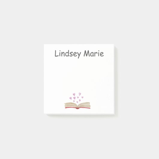 PERSONALISIERTE BOOK-Notizen Post-it Klebezettel (Vorderseite)