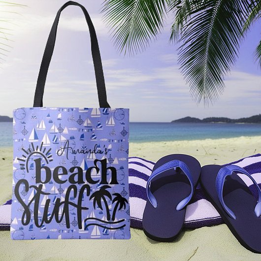 Personalisierte Boote "Strandartikel" Tasche