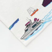 Personalisierte Boote und Schiffe nach Muster Fleecedecke (Ecke)