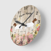 Personalisierte Boote-Ziegenhaltung Runde Wanduhr (Winkel)