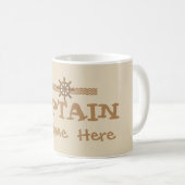 Personalisierte Bootsschale Kapitäns Kaffeetasse (VorderseiteRechts)