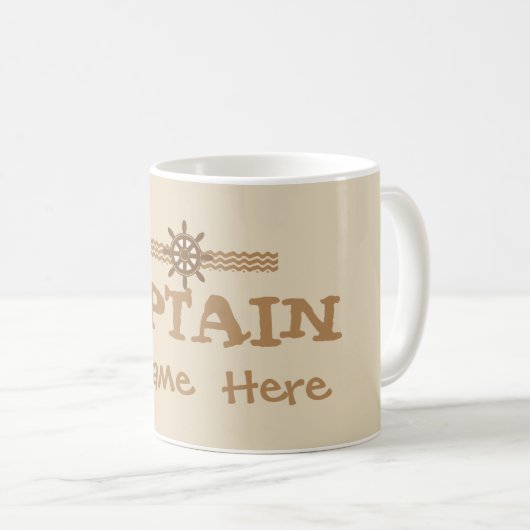 Personalisierte Bootsschale Kapitäns Kaffeetasse (VorderseiteRechts)