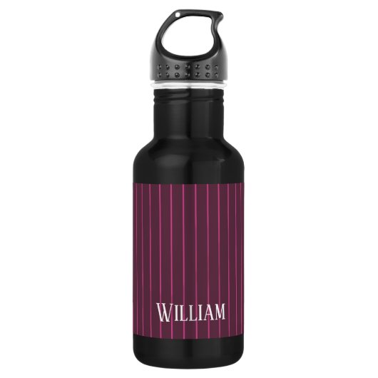 Personalisierte Bordeaux Edelstahlflasche (Vorderseite)