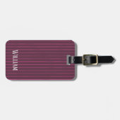 Personalisierte Bordeaux Gepäckanhänger (Vorderseite horizontal)