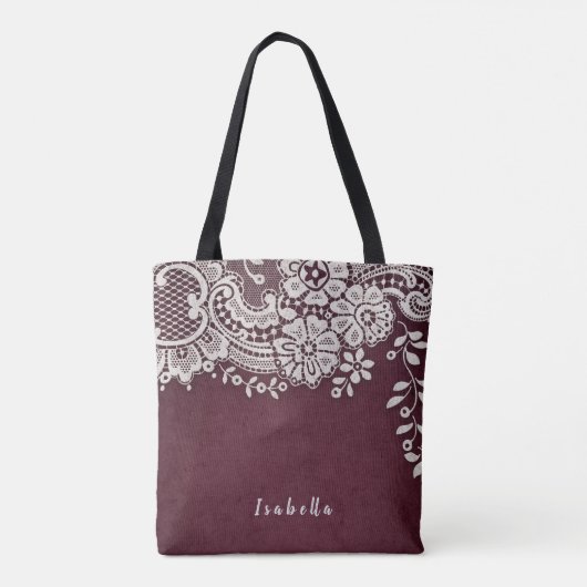 Personalisierte Bordeaux-Hochmutter Tasche (Rückseite)