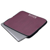Personalisierte Bordeaux Laptopschutzhülle (Vorne Knopf)