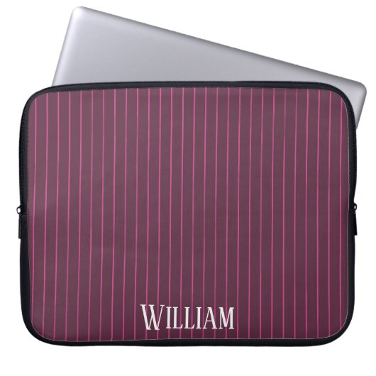Personalisierte Bordeaux Laptopschutzhülle (Vorderseite)