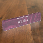 Personalisierte Bordeaux Namensplakette (Seite)