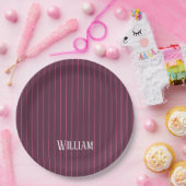 Personalisierte Bordeaux Pappteller (Party)