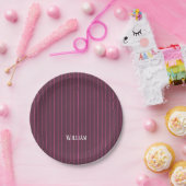 Personalisierte Bordeaux Pappteller (Party)