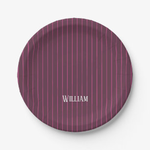 Personalisierte Bordeaux Pappteller