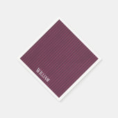 Personalisierte Bordeaux Serviette (Ecke)