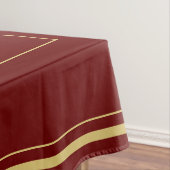 Personalisierte Bordeaux- und Goldinitialen Tischdecke (Beispiel)