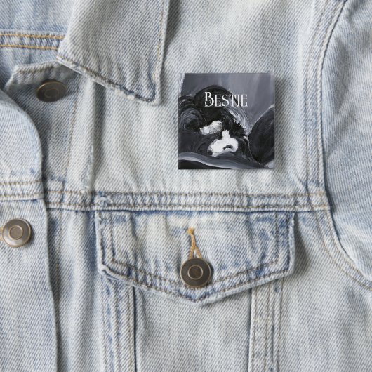 Personalisierte Border Collie Button (Beispiel)