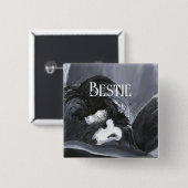 Personalisierte Border Collie Button (Vorne & Hinten)