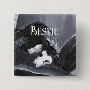 Personalisierte Border Collie Button