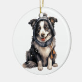 Personalisierte Border Collie Dog Kunst Keramik Ornament (Links)