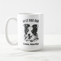 Personalisierte Border Collie Dog Vater Individuel