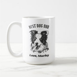 Personalisierte Border Collie Dog Vater Individuel Kaffeetasse