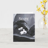 Personalisierte Border Collie Karte (Gelbe Blume)