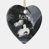 Personalisierte Border Collie Keramik Ornament (Rechts)
