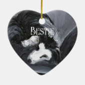 Personalisierte Border Collie Keramik Ornament (Hinten)
