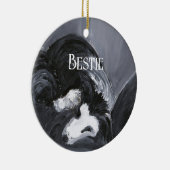 Personalisierte Border Collie Keramik Ornament (Rechts)