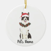 Personalisierte Border Collie Keramik Ornament (Vorne)
