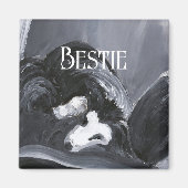 Personalisierte Border Collie Magnet (Vorne)