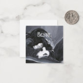 Personalisierte Border Collie Mitteilungskarte (Vorderseite/Rückseite Beispiel)