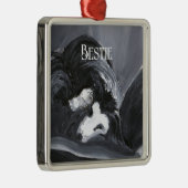 Personalisierte Border Collie Ornament Aus Metall (Rechts)