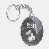 Personalisierte Border Collie Schlüsselanhänger (Vorderseite links)