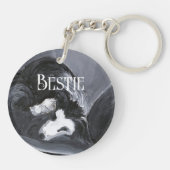 Personalisierte Border Collie Schlüsselanhänger (Rückseite)
