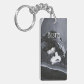 Personalisierte Border Collie Schlüsselanhänger (Vorderseite links)