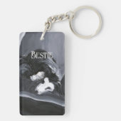 Personalisierte Border Collie Schlüsselanhänger (Rückseite)