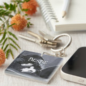 Personalisierte Border Collie Schlüsselanhänger (Vorderseite rechts)