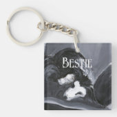 Personalisierte Border Collie Schlüsselanhänger (Vorderseite)