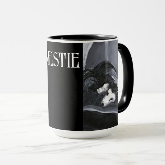 Personalisierte Border Collie Tasse (VorderseiteRechts)