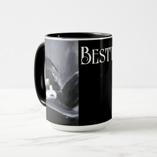 Personalisierte Border Collie Tasse (Vorderseite Links)