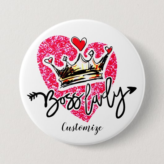 Personalisierte Boss Lady Button (Vorderseite)