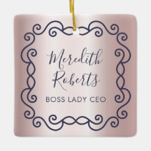 Personalisierte Boss Lady CEO Blush Metallic Erinn