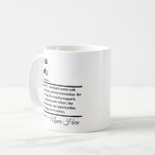 Personalisierte Boss Lady Definition Kaffeetasse (Vorderseite Links)
